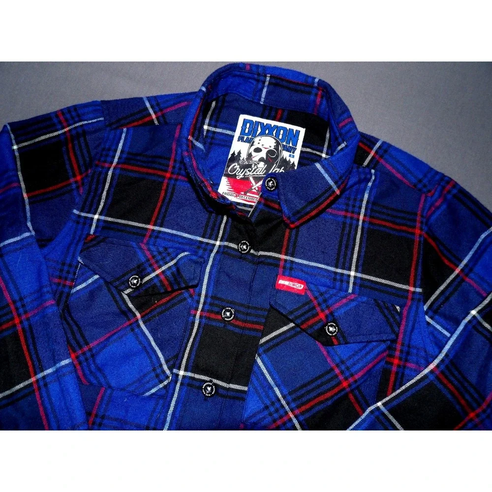 DIXXON Flannel Co. Camp Crystal Lake Plaid Button Up Shirt Women's Small - Picture 2 of 10